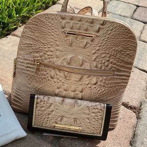 Brahmin Backpack Style Purse with matching Wallet